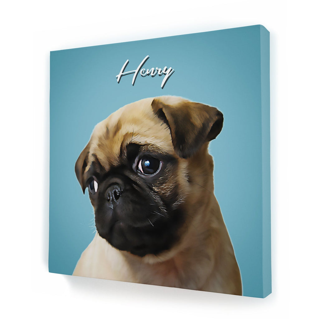 Custom Pet Portrait - Square Canvas