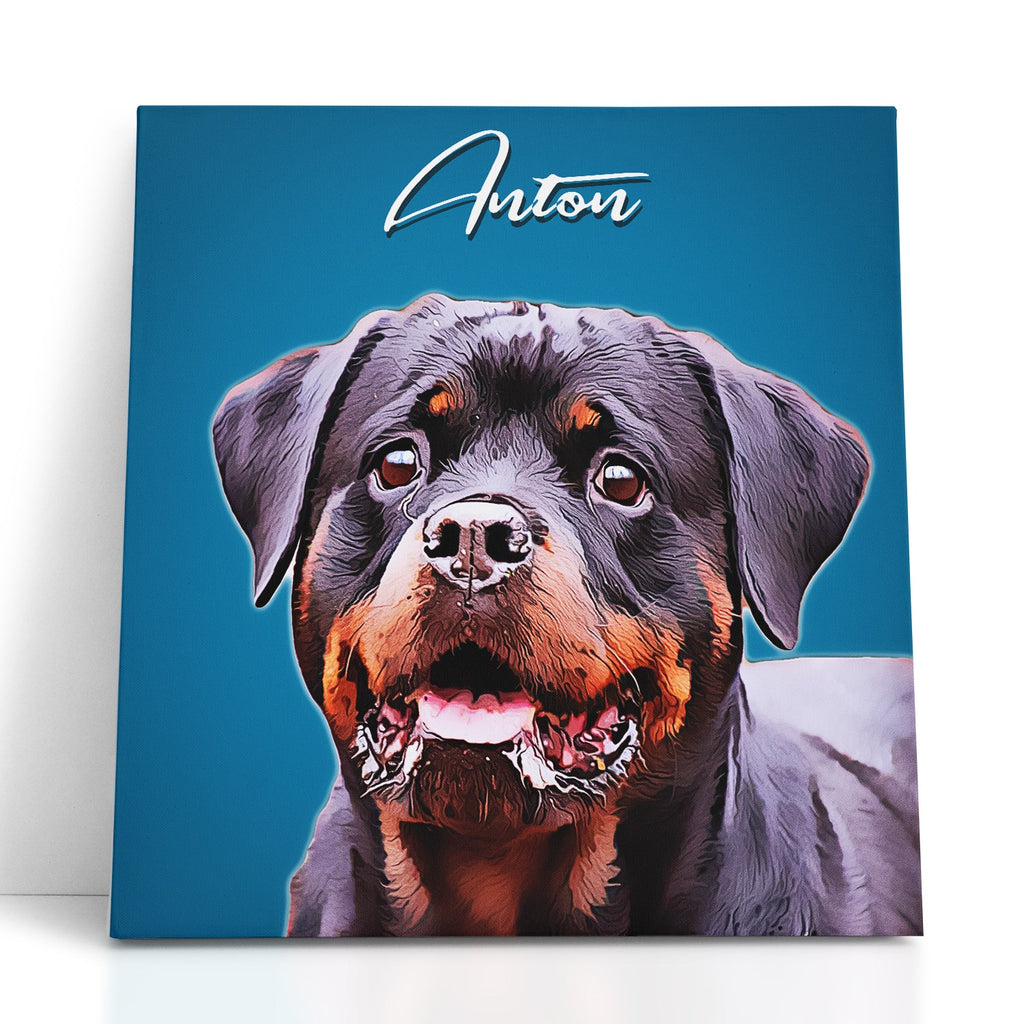 Custom Pet Portrait - Square Canvas