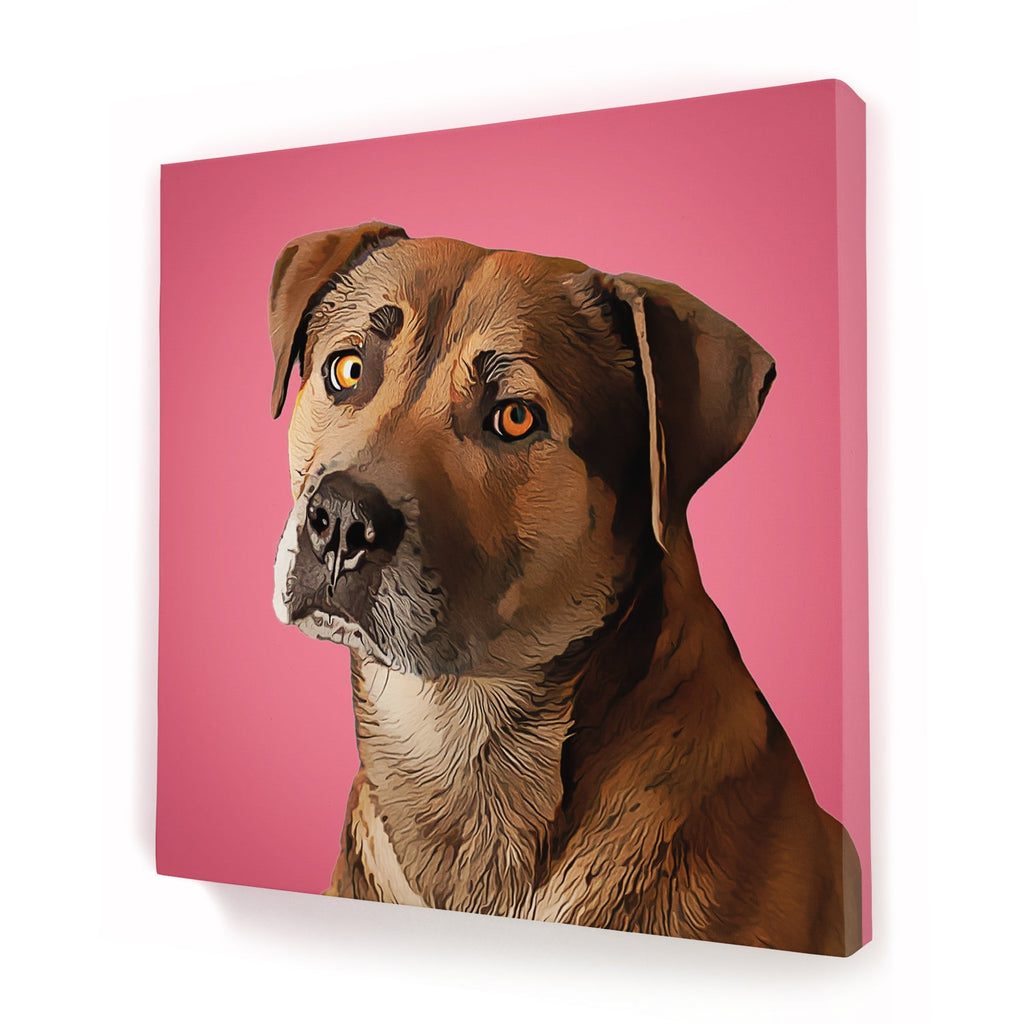 Custom Pet Portrait - Square Canvas