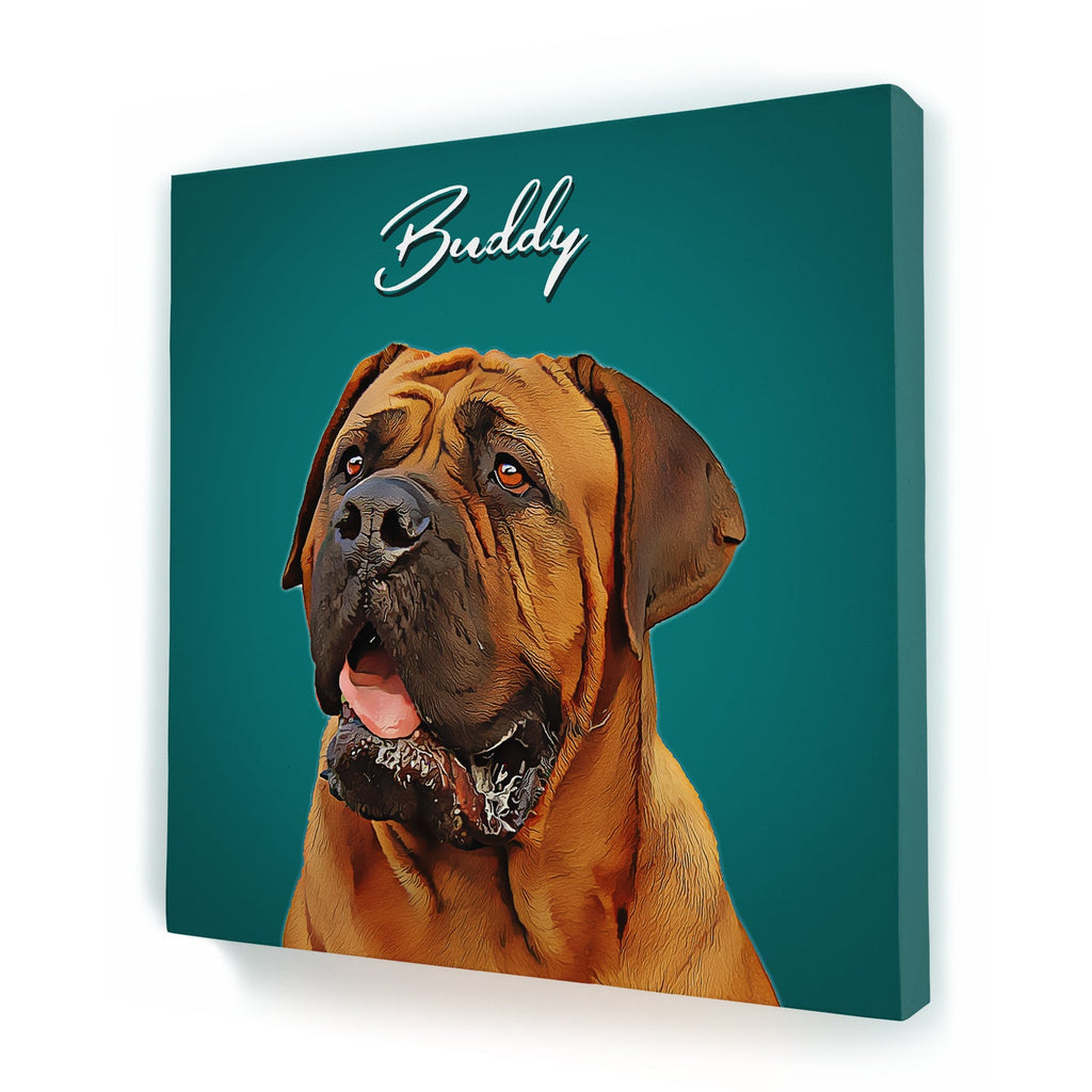 Custom Pet Portrait - Square Canvas